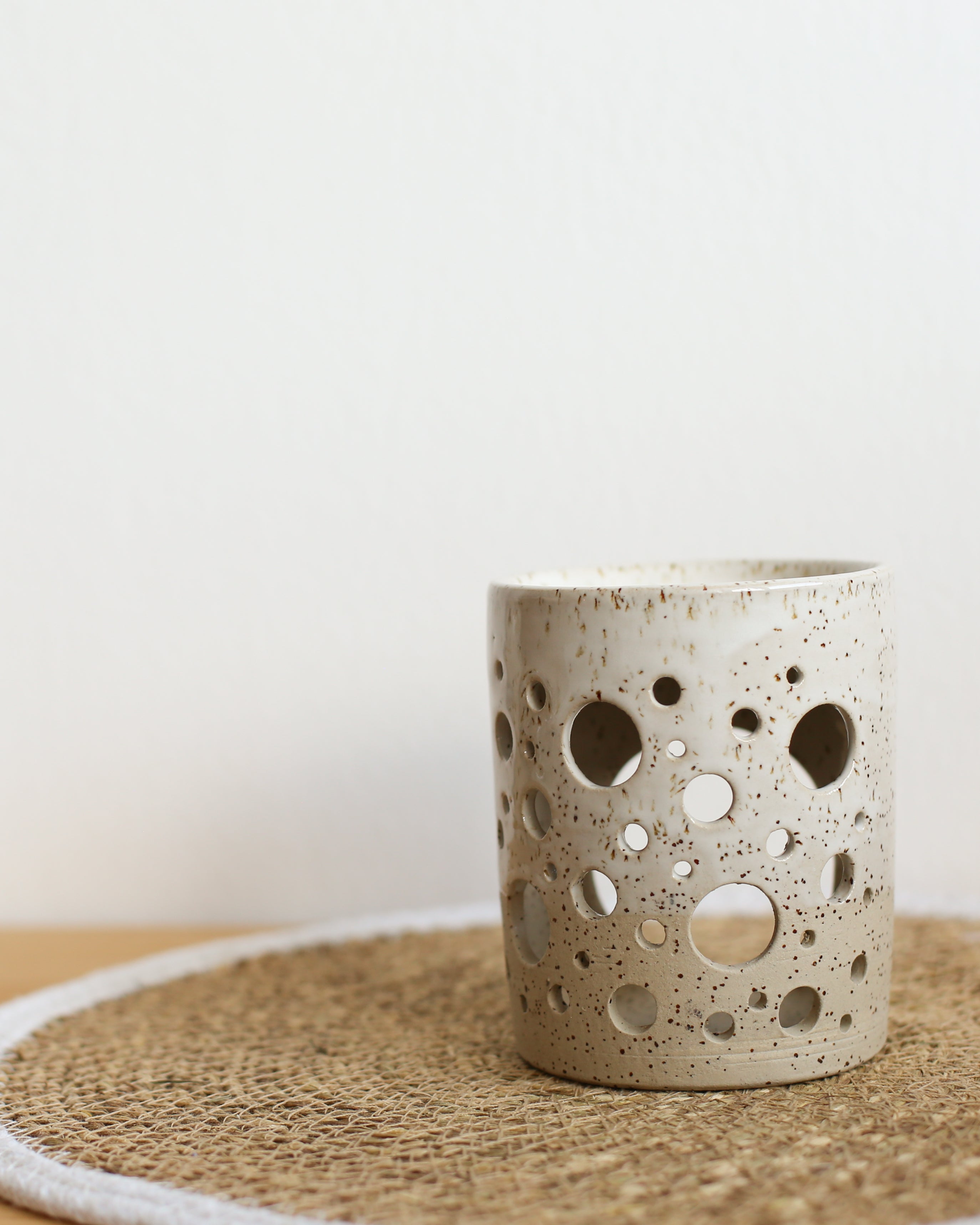 Aromalampe mit Lichtspiel | bohemian white
