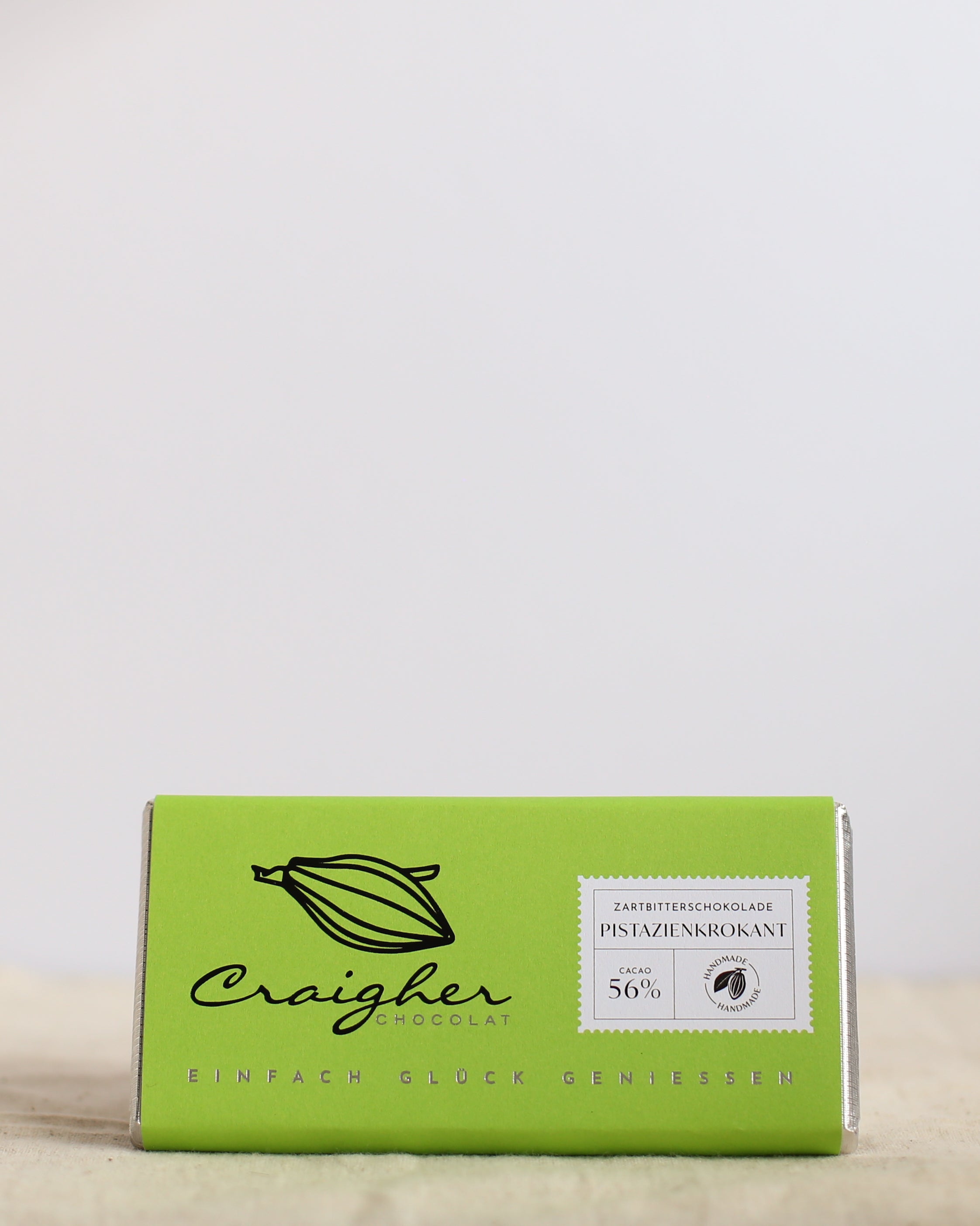 Zartbitter Schokolade | 56% | Pistazienkrokant