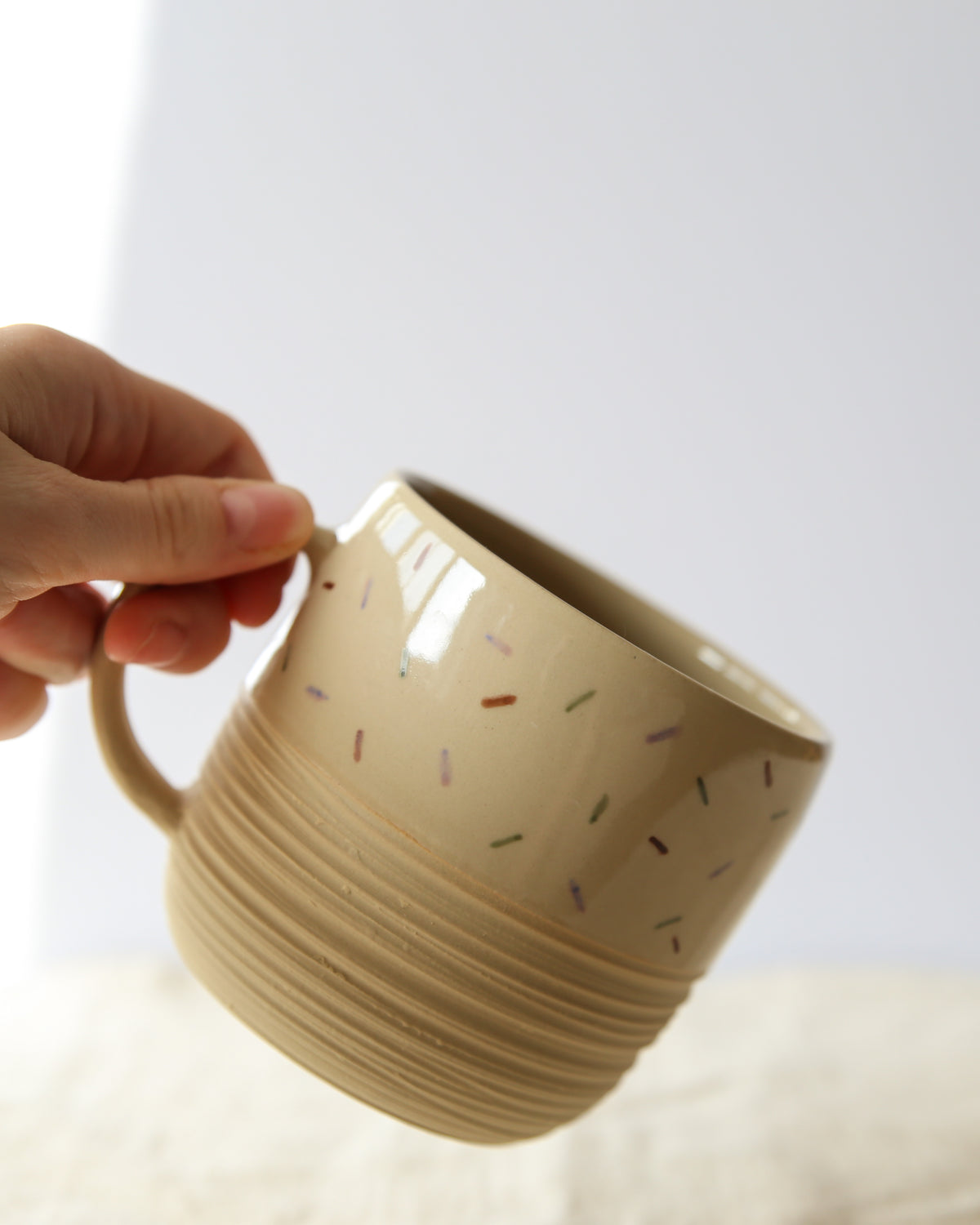 Grosse Teetasse aus Keramik | happy place